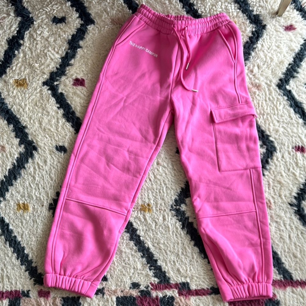 Pink Jogger Track Pants with Elastic Waistband